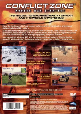 Conflict Zone - Modern War Strategy box cover back